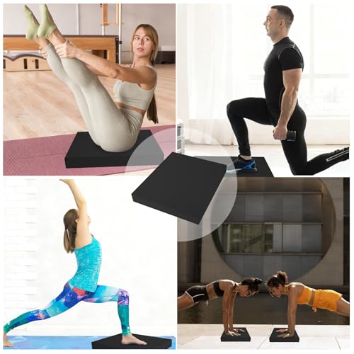 Balance Pad – Stability Trainer for Balance, Stretching, Physical Therapy, Exercise, Mobility, Rehabilitation and Core Training Non-Slip Closed Cell Foam Premium Balance Pad Knee Pad - color: black