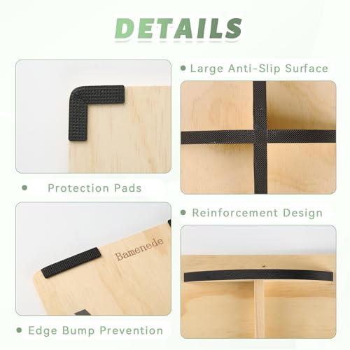 Professional Wooden Balance Board for Adults-Anti-Slip 350LBS Wobble Board for Physical Therapy Standing Desk Core Strength-Rocker Board Balancing Board (Classic)