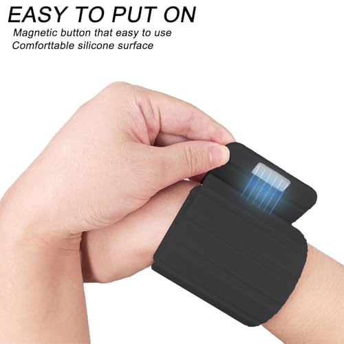 Magnet Adjustable Wrist and Ankle Weights(1LB/2LB Each) Set for Men Women for Intensified Fitness - Durable Exercise Bracelets to Boost Your Workouts 1Pair - color: Black, size: 2LB each