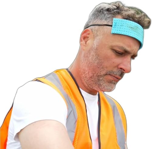 Occunomix Traditional Absorbent Cellulose Sweatbands, Cooling Sponge for Hard Hats, Motorcycle Riding, Construction, Running, Disposable - size: 25 Pack