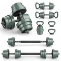 GYMAX Adjustable Dumbbell Set, 4 in 1 Free Weight Set with Connector, 92/47 LBS Used As Dumbbells, Barbells, Kettlebells, Push up Stands, Weight Lifting Training Equipment for Home Gym Workout Exercise - color: 47 LBS