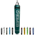 Muay Thai Punching Bag 6ft 150lbs Unfilled Made in USA - color: Dark Green/Black, size: With Bottom D-Ring