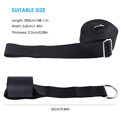 Leg Stretcher, Door Flexibility & Stretching Leg Strap - Great for Ballet Cheer Dance Gymnastics or Any Sport Leg Stretcher Door Flexibility Trainer Premium Stretching Equipment - color: Black