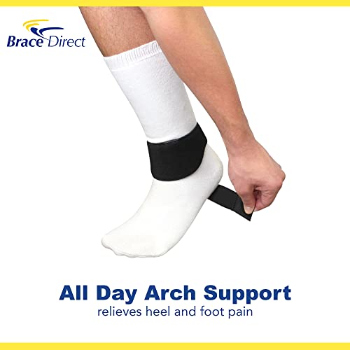 Brace Direct Plantar Fasciitis Day Splint for All-Day Relief - Walking Strap for Fascia Stretching, Arch and Heel Support for Flat Feet, Heel Spurs, and Foot Pain (L/XL - Fits Ankle Circ 13 in.+) - size: L-XL