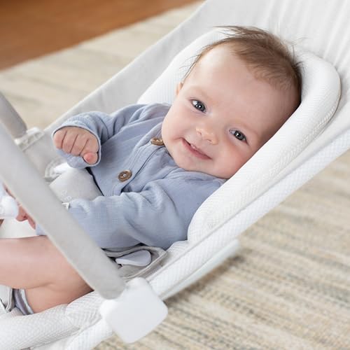 Baby Delight Alpine Wave Deluxe Infant Swing | Automated Motion Baby Lounger Seat | Infants 0 – 6 Months | Driftwood Grey - color: Driftwood Grey, Automatic