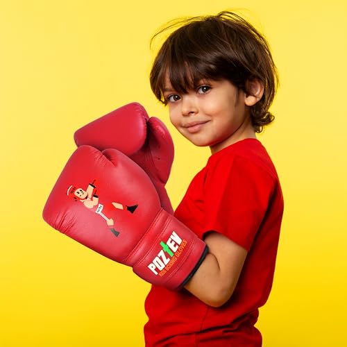Youth Boxing Gloves for Kids Ideal for Boxing, Kickboxing, Muay Thai, UFC, MMA - Beginner Junior Heavy Punching Bag Gloves for Children Sparring Training Martial Arts Mitts - color: Red, size: 4oz