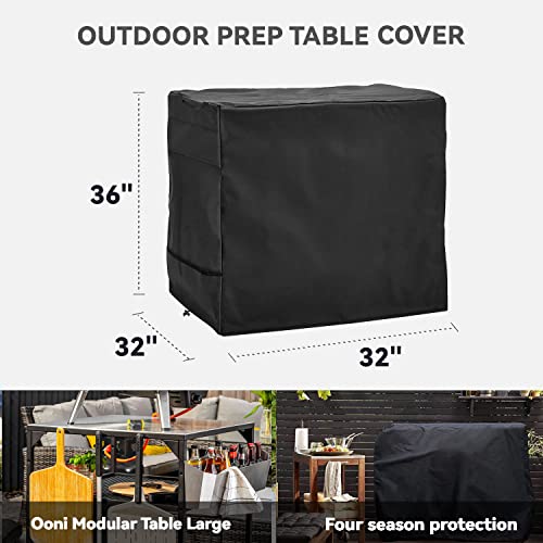 Outdoor Pizza Oven Table Cover - Heavy Duty Waterproof Cover for Ooni Large Table,Black - color: Black, size: 32"x 32"x 36"