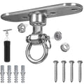 Heavy Bag Hanger,Stainless Wall Ceiling Mount Hook 180°/360° Rotation Wood Beam Holder Body Weight Strength Training Systems, Aerial Yoga Swing & Hammock - size: 4-holes with 180° + 360° rotation