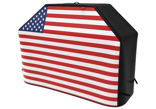 62" Heavy Duty Waterproof Gas Grill Cover fits Weber Char-Broil Coleman Gas Grill-Black, American Flag. - color: American Flag, size: 62"