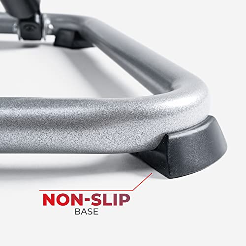 Sunny Health & Fitness Twist Stair Stepper with Resistance Bands | Low-Impact, Side-Twist Motion, Adjustable Step Height, Hydraulic Resistance, SunnyFit App, Up to 350 lb Capacity - color: Grey