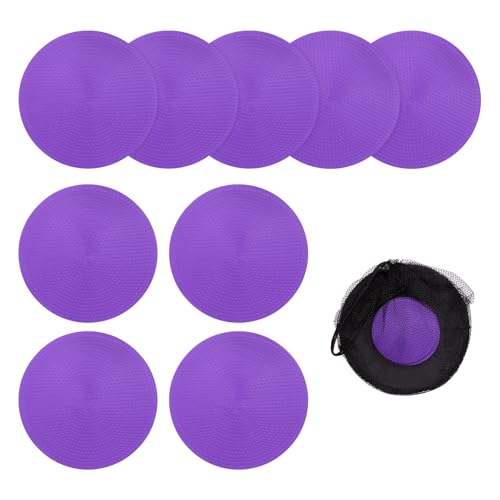 Spot Markers, Poly Spot Marker for Agility Training Floor Dots Non Slip Flat Field Cones - color: Purple, size: 10 cm/3.9inch