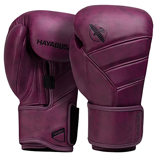 Hayabusa T3 LX Leather Boxing Gloves | Leather Boxing Gloves, Training Gloves Men and Women, Sparring Gloves, Heavy Bag Gloves, 16oz Boxing Gloves, Muay Thai Gloves - color: Wine, size: 12oz