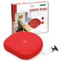 SISSEL SITFIT 14in Red | Active Sitting & Training | Strengthens Back & Pelvic Floor Muscles | Versatile Use: Legs & Veins | Adjustable Pressure | Includes Exercise Poster - color: Red
