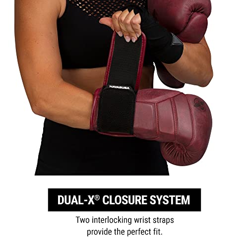 Hayabusa T3 LX Leather Boxing Gloves | Leather Boxing Gloves, Training Gloves Men and Women, Sparring Gloves, Heavy Bag Gloves, 16oz Boxing Gloves, Muay Thai Gloves - color: Crimson, size: 12oz