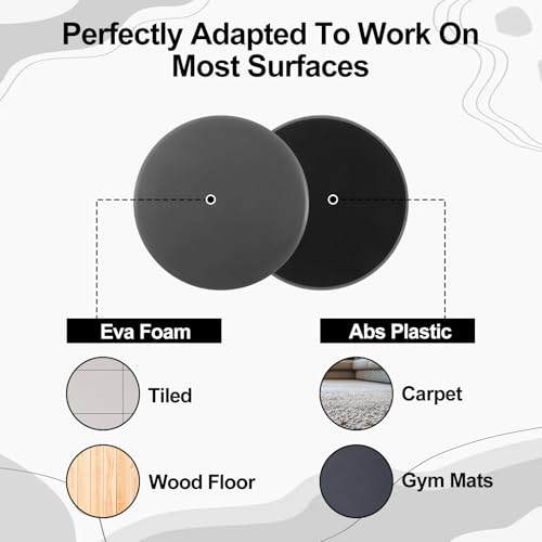 24 Pcs Core Sliders for Exercise - Dual Sided Workout Discs for Abdominal, Core Strength Training on Hard Floors & Carpets - Fitness Sliders Equipment for Gym, Home, Pilates, Yoga