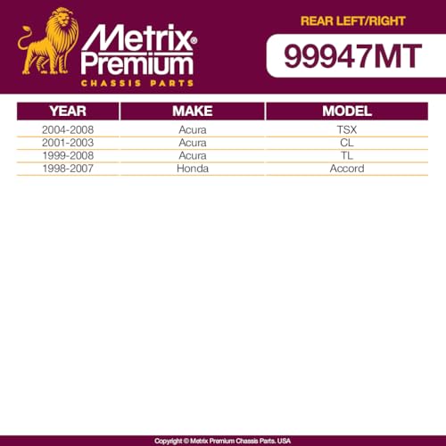 Metrix Premium Chassis Parts - Rear Left & Right Sway Bar Stabilizer End Link Kit Fits 2004-2008 Acura TSX, 01-03 Acura CL, 99-08 TL, 98-07 Honda Accord, Replacement K90342, K90343, Made in Europe - size: K90342_K90343/ PAIR