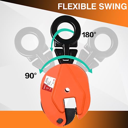 YATOINTO Plate Lifting Clamps, 2200lbs Plate Clamp, 1T Vertical Lifting Clamps, Jaw Opening up to 0.6 inch Welding clamps, for Lifting and Building