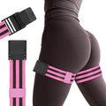 Booty Bands, Blood Flow Restriction Bands for Women/Men, Adjustable BFR Training Bands for Glutes & Hip Building, Occlusion Resistance Bands - color: Pink