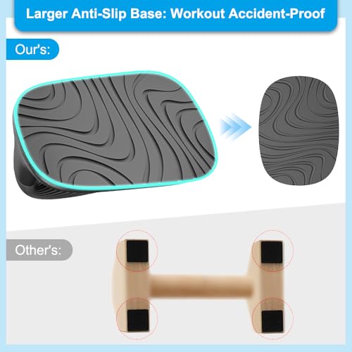Push Up Bars with Bottom Anti-Slip Pad Push Up Handles for Floor Soft Plastic Pushup Handles Strength Training Pushup Stands - color: Black-B