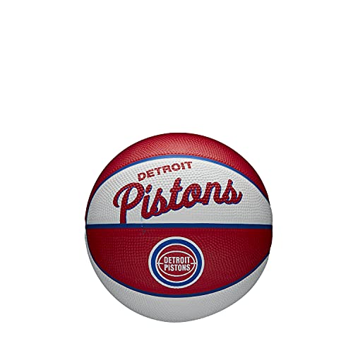 WILSON NBA Team Retro Mini Basketballs - Mini Size - 3" - color: Detroit Pistons, size: Mini