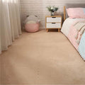 Thickened Soft Plush Foam Interlocking Floor Carpet Mat, 24 Pcs 12x12x0.4 Inch Fluffy Square Puzzle Foam Carpet Tiles with Edgings(Color:Apricot) - color: Apricot