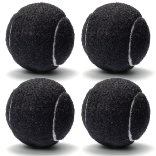 ANCKNE Walker Tennis Balls Precut Tennis Balls for Walkers 4PCS Walkers Legs Universal Precut Glide Balls, Heavy Duty Long Lasting Felt Pad Glide Coverings for Furniture Legs and Floor Protection - color: Black