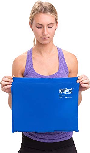 Chattanooga ColPac Reusable Gel Ice Pack Cold Therapy for Knee, Arm, Elbow, Shoulder, Back for Aches, Swelling, Bruises, Sprains, Inflammation (11"x14") - Blue (Pack of 5) - size: 11x14 Inch (Pack of 5)