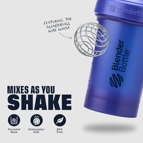 BlenderBottle Classic V2 Shaker Bottle Perfect for Protein Shakes and Pre Workout, 20-Ounce, Reflex Blue - color: Reflex Blue, size: 20 Ounces