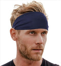Tough Headwear Mens Headband | Sweat Headbands for Men Women Working Out Running Sports – Athletic Sweat Band Exercise - color: (1 pack) Navy Blue