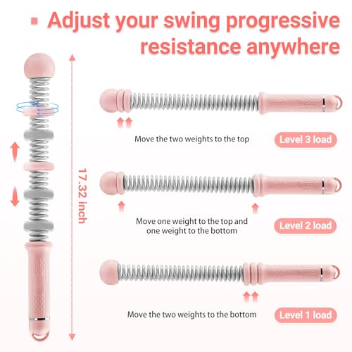 Adjustable Ropeless Battle Ropes for Home Gym-Cordless Training Rope Fitness Equipment for Men & Women,Portable Arm Exerciser Rope for Strength Building, HIIT and Low-Impact Aerobic Training (Pink) - color: Pink