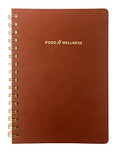 Kunitsa Co. Food and Exercise Journal for Women - Track Meals, Nutrition, and Weight Loss, 90 Days, Walnut Brown, 8.5 x 6 Inches - color: walnut brown
