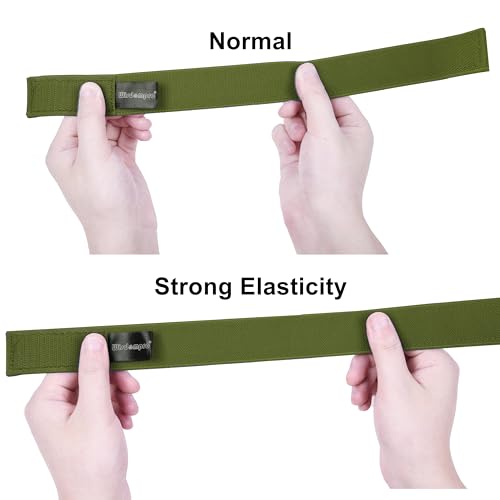 Wisdompro Cowboy Boot Straps, 2 Pcs Elastic Pant Leg Garter Blousing Bands | Adjustable Bootstraps Wraps, Military Boot Blousers, Sleeve Cuffs, Jeans Ankle Cinch Lasso Tightener Clip for Biking, Fishing - color: Army Green 12 Inches, size: 12''