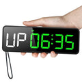 Acedeck Portable Gym Timer Clock: Fitness Digital Clock with Strong Magnet - Remote Control for Fitness Enthusiasts - Powerful Battery for Home Gym Garage Boxing - color: Green+black