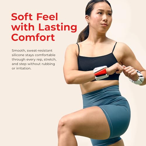 Sunny Health & Fitness Adjustable Silicone 1-2LB Pair Wrist & Ankle Weights - style: 1 LB