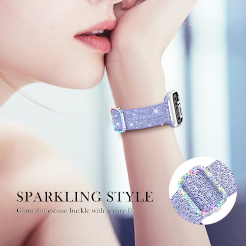 LETOID Stretchy Bands for Apple Watch Band Women Men Adjustable Solo Loop | Skin-Friendly Elastic Nylon Replacement Strap, iWatch Series 11 10 9 8 7 6 5 4 3 2 1 SE Ultra 49 46 45 44 42 41 40 38mm - color: 3-Pack: Purple / Pink / Teal, size: 44mm/45mm/46mm