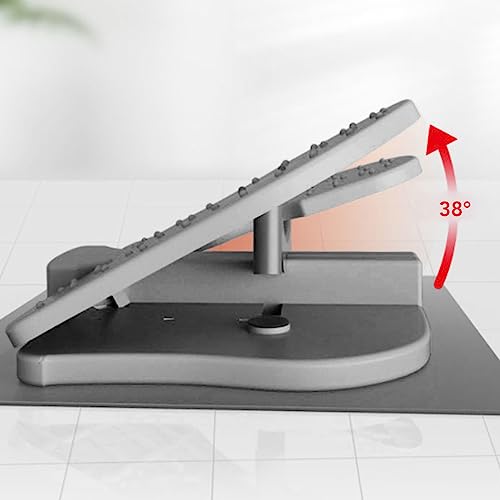 BRRNOO Foot Stepper Machine Mini Stepper Trainer Reinforced Nylon Quiet Folding Under Desk Leg Workout Trainer Ergonomic Design Lightweight Compact for Home Office Use - color: Cool Grey