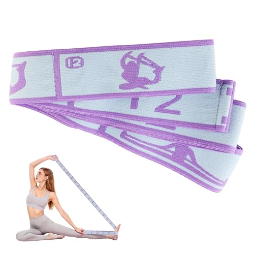 12 Loops Stretch Bands for Exercise for Home Workout | Multi-Loop Yoga Stretching Flex Strap for Physical Therapy, Pilates, Dance & Gymnastics Exercise