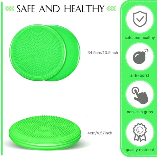 Libima 8 Pcs Wiggle Seat Inflated Wobble Cushion Sensory Seat Flexible Balance Board Balance Disc for Kids Men Women Physical Exercise Improving Posture Home Office Classroom - color: Neon Color