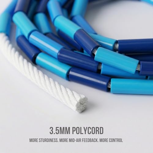 Pro-Grade Beaded Jump Rope for Beginners - color: Storm