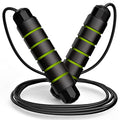 Jump Rope, Tangle-Free Rapid Speed Jumping Rope Cable with Ball Bearings for Women, Men, and Kids, Adjustable Steel Jump Rope with Foam Handles for Home Gym Exercise Fitness Workout Equipment & Slim Body - color: Green
