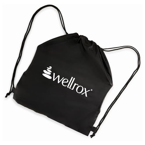 Wellrox Pilates Ring and Carrying Bag- Lightweight Magic Circle Yoga Ring- Core, Thigh and Arm Exerciser for Yoga, Pilates, Strength Training (15 inches) - color: Black