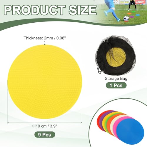 Spot Markers, Poly Spot Marker for Agility Training Floor Dots Non Slip Flat Field Cones - color: Yellow, size: 10 cm/3.9inch