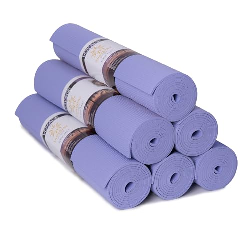 Voyage 5mm Studio Yoga Mats, 6 Pack, 72x24in - color: Peri Purple