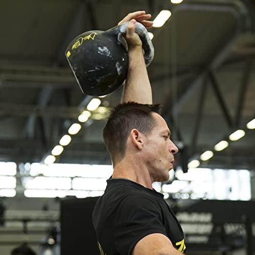 Steel Competition Kettlebells by Steve Cotter - Hard-Wearing Crack-Resistant Powder Surface Coating, 34mm Steel Handle with Non-Slip Super Textured Powder Coating Grip - Avail 6kg - 32kg - color: d) 22kg - Purple