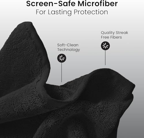 Electronic Wipes Screen Cleaner Streak-Free [2 Pack x40] Computer Screen Wipes, TV Screen Cleaner Wipes, Monitor Wipes for Smart TV, Laptop, iPhone, ipad and more - [Microfiber Cloth + 80 Wipes] - size: 2 Pack (80 Wipes)