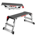 ERGOMASTER 40'' Step Stool Folding Ladder Portable Work Bench Aluminum Drywall Stool with Non Skid Rubber Platform Step with Max 330 lbs Capacity - size: 40*12''