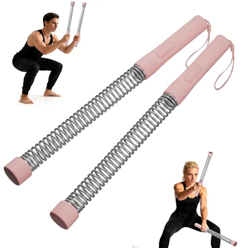 Cordless Ropeless Battle Ropes for Home Gym – Portable Weighted Workout Rope for HIIT, Cardio & Strength Training, Low-Impact Full Body Exercise Equipment for Men & Women - color: Pink