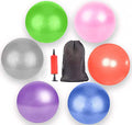 9 Inch Mini Exercise Pilates Yoga Ball, Stability Ball for Yoga Barre Training and Physical Therapy Improves Balance Core Strength with Inflate Pump(6 Pcs)