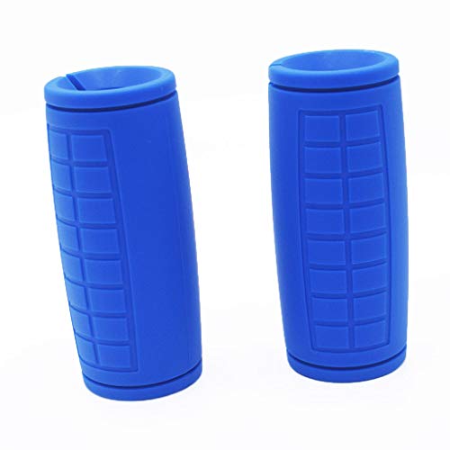Weight Bar Grips Fit Standard Barbell, Dumbell Handles, Thick Bar Training Adapter For WeightLifting & Cable Attachments Fitness Training Rope Grips For Body Arm Forearm Builder Strength - color: Blue