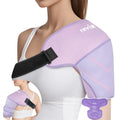 REVIX Shoulder Ice Pack Wrap & Brace for Rotator Cuff & Arm | Reusable Gel Shoulder Brace for Surgery Recovery, Rotator Cuff & Muscle Relief, for Men & Women, Purple - size: Medium, style: Purple, 1 Gel Pack+1 Shoulder Brace